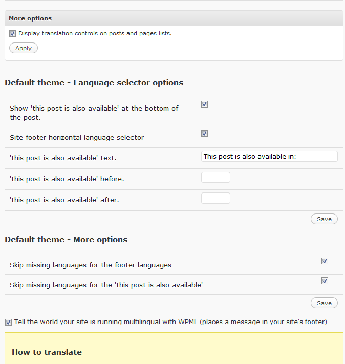 wpml-package-options OPtions for the WPML package for WP default theme