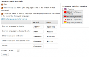language switcher designer WPML's language switcher designer