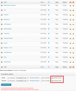 Batch duplication of store pages