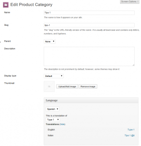 Translated product category