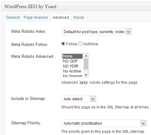 Non-textual SEO controls