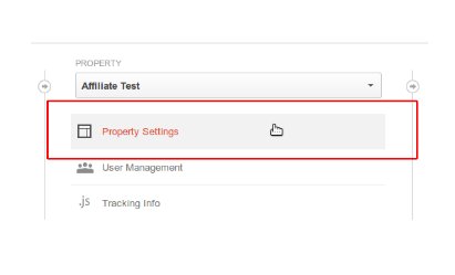 Property settings in GA