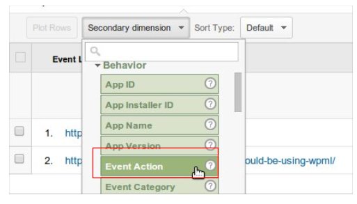 Using the secondary dimension to view sales source