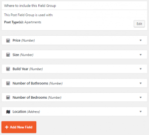 Custom fields for apartments