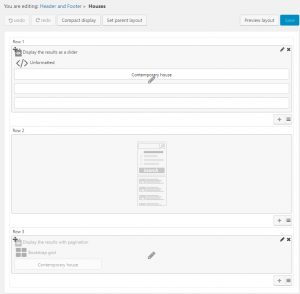 Houses archive layout (the "wireframe" for the list of houses)