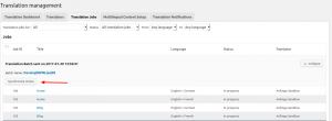 Synchronizing status